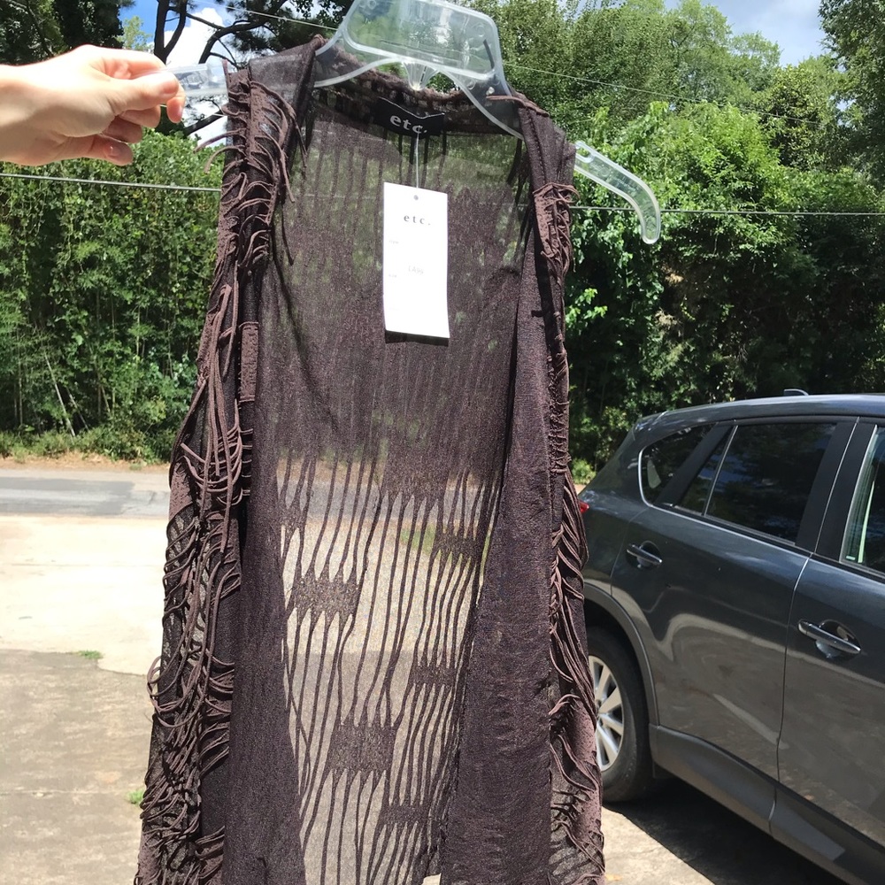 Brown Shredded Vest
